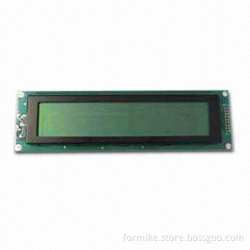 Dot-matrix LCD Display with 16 Characters x 1 Line, 99 x 13mm Viewing Area, and YG LED Backlight